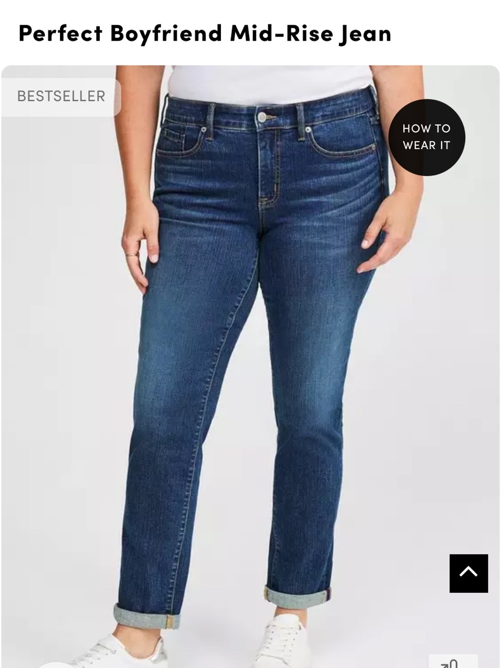 torrid Dark Blue Boyfriend Jeans - Picture 2 of 3